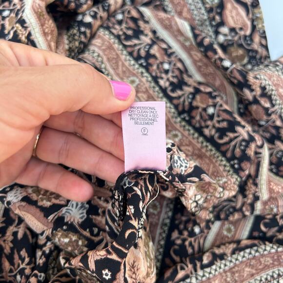 Calypso St. Barth Silk Sequin Embroidered Maxi Dress Long Brown Small Boho - Picture 11 of 13